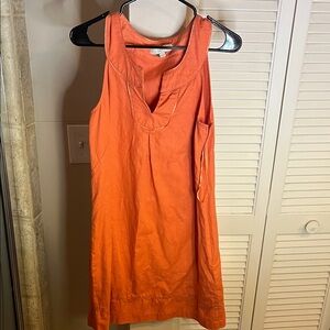 LOFT Coral Orange Sleeveless Dress